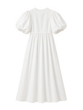 Evelina – Puff Sleeve Cotton Maxi Dress
