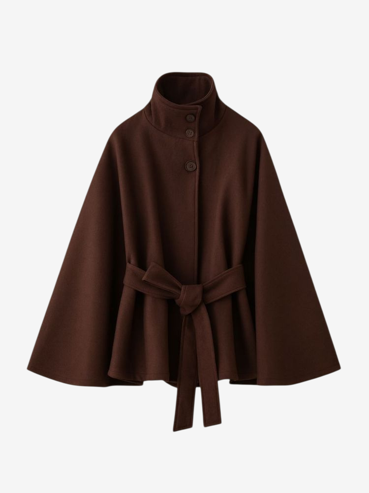 Celia - High-Collar Belted Coat