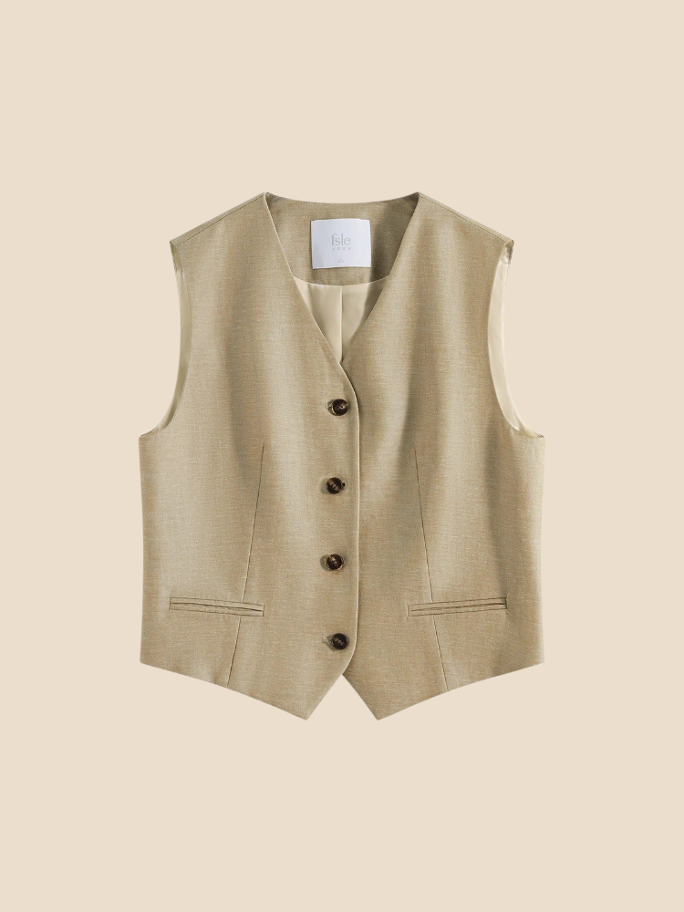 Alba – Vintage Linen Vest
