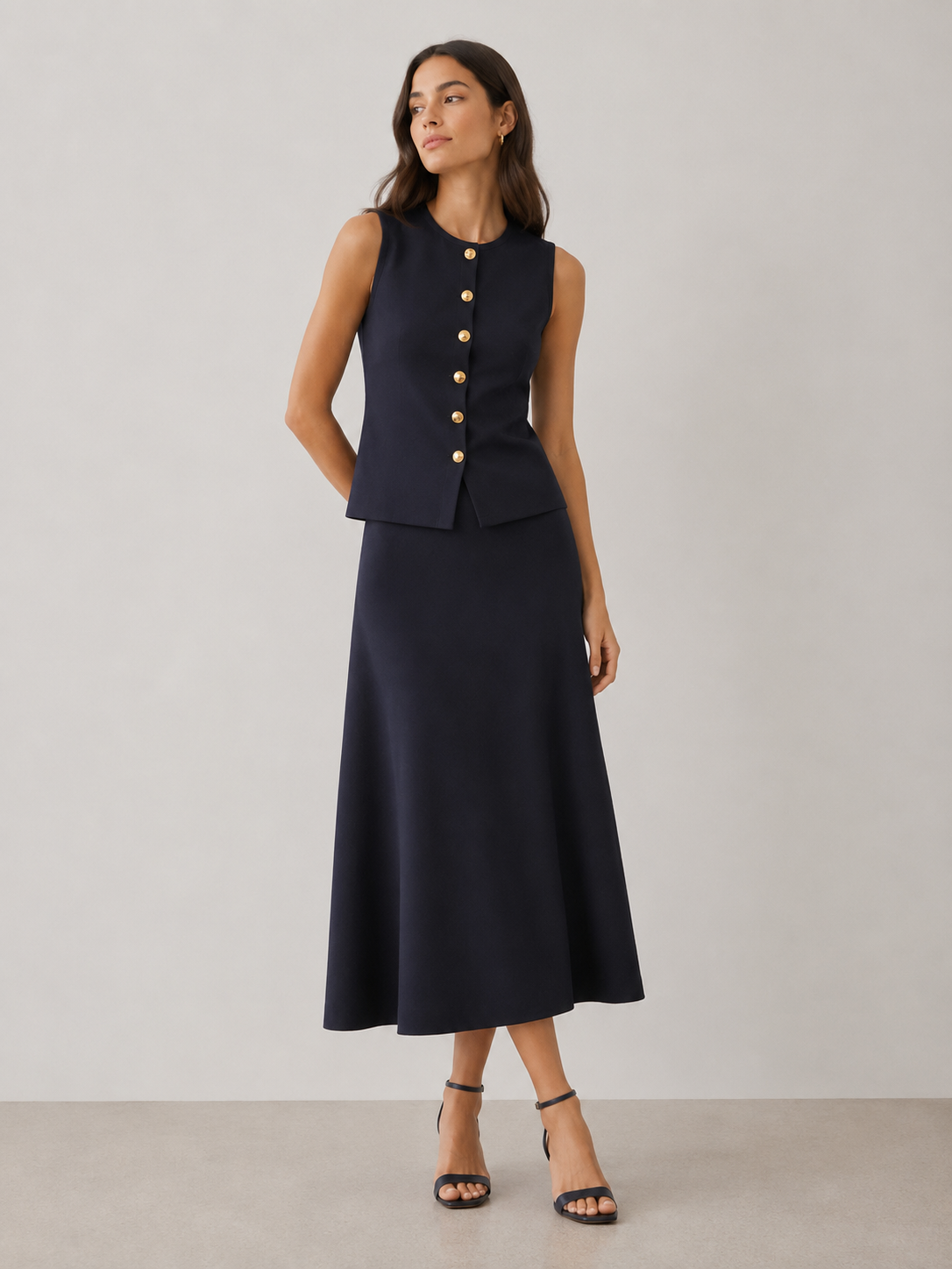 Eline – Knit Vest Skirt Set