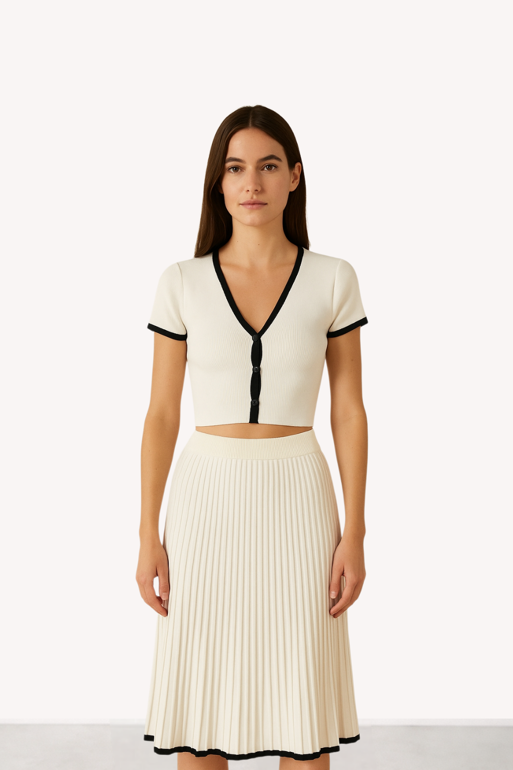 Isla – White Skirt Set