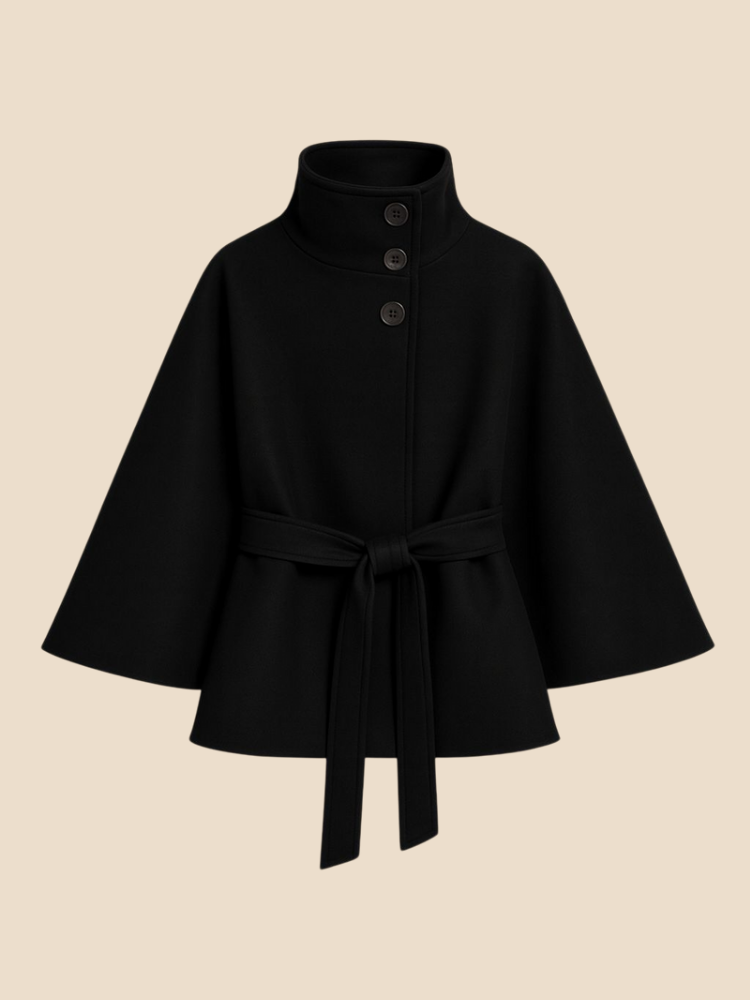 Celia - High-Collar Belted Coat
