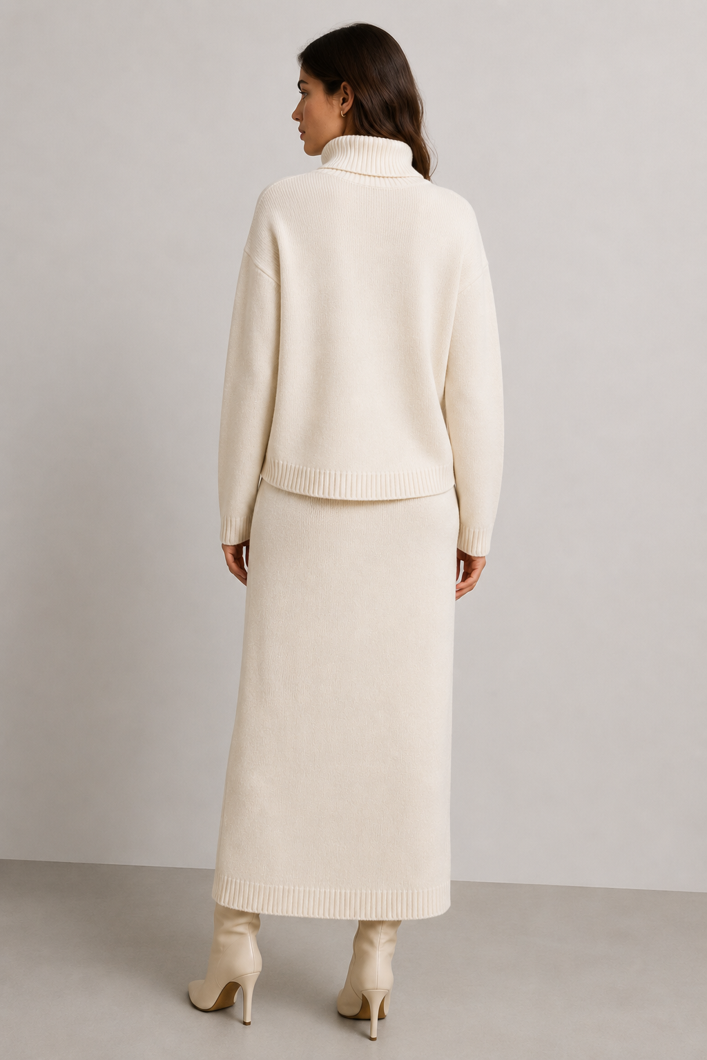Adeline – Turtleneck Knit Skirt Set
