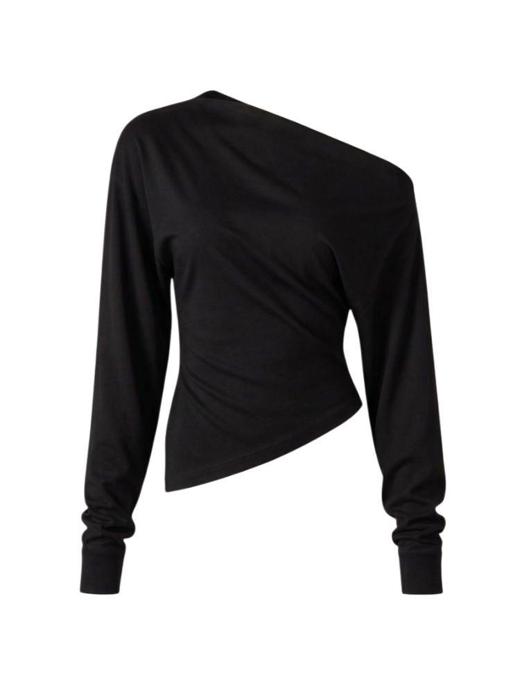Auriel – Asymmetrical Off-Shoulder Long Sleeve Top