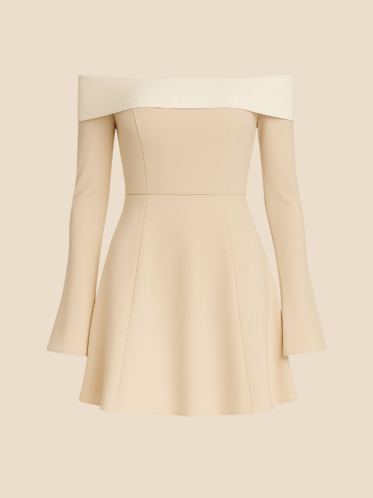 Fina - Off-Shoulder Long Sleeve Dress