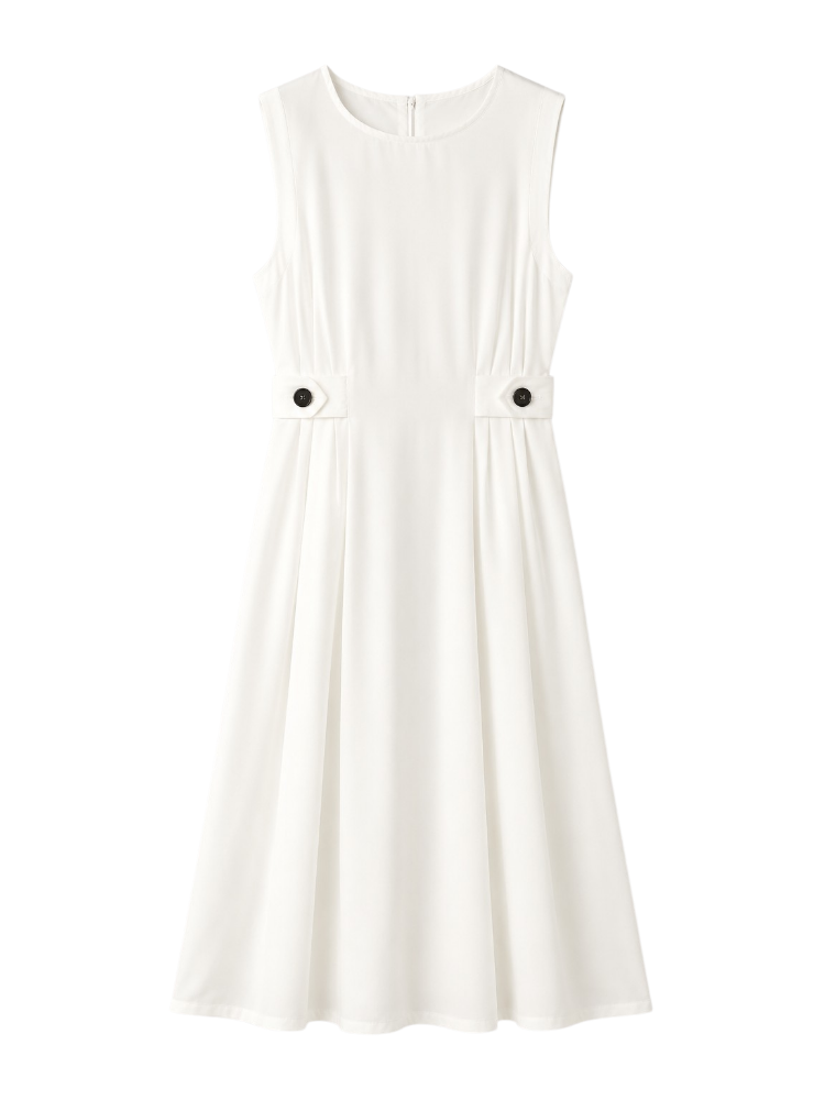 Vela – Sleeveless A-Line Midi Dress