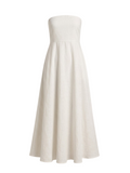 Elodie – Strapless Linen Midi Dress
