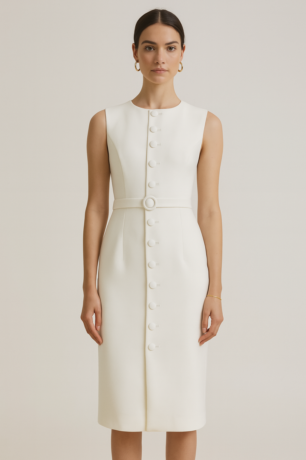 Valora – Belted Midi Tank Dress