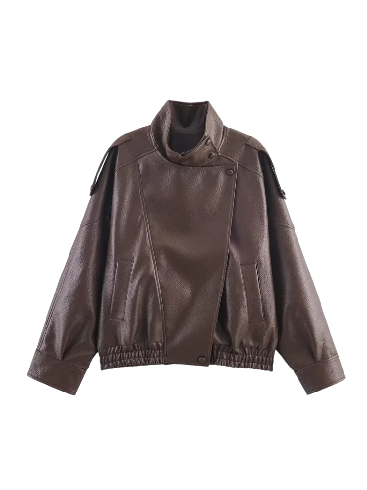Nyra – Moto Faux Leather Jacket