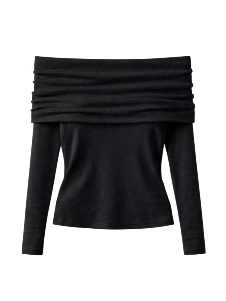 Isolde – Off-Shoulder Knit Sweater