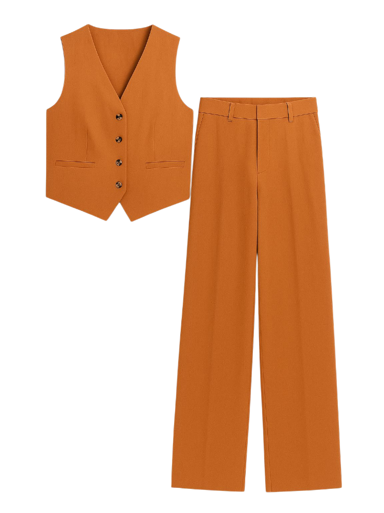 Elira – Linen Cotton Vest Set