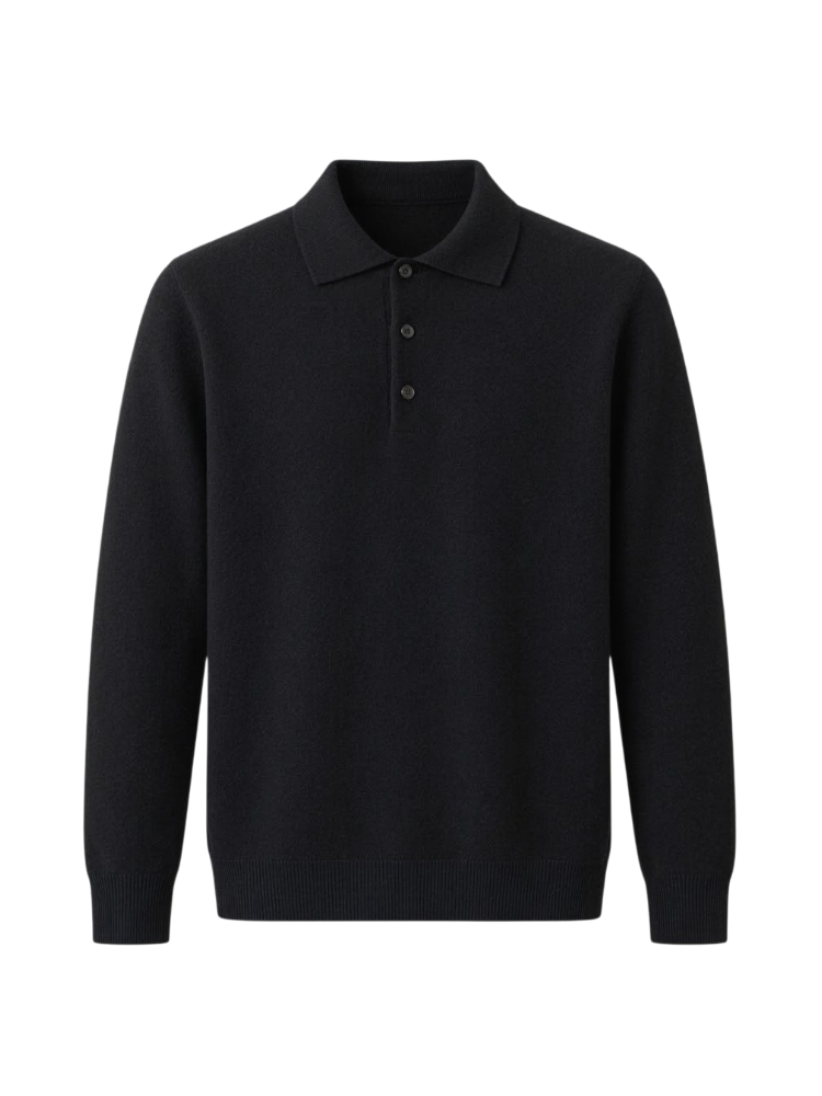 Solan – Cashmere Polo Knit Sweater