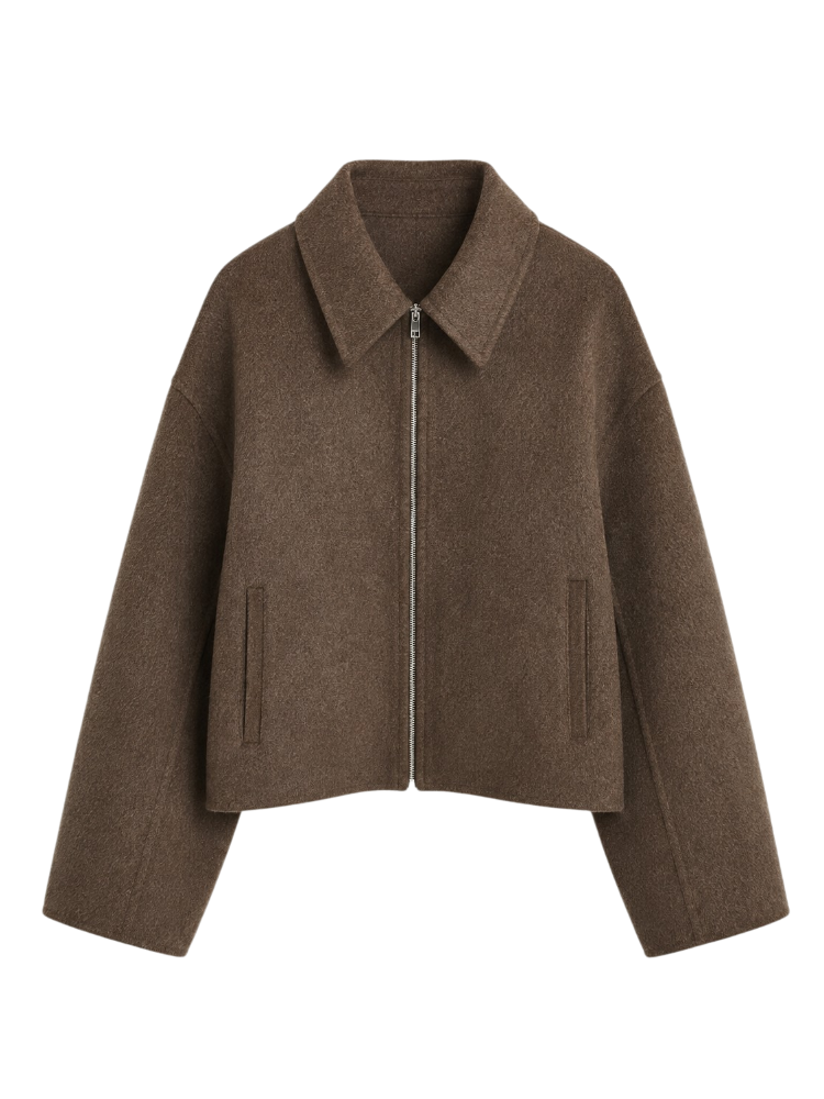 Bianca – Cropped Wool-Blend Jacket
