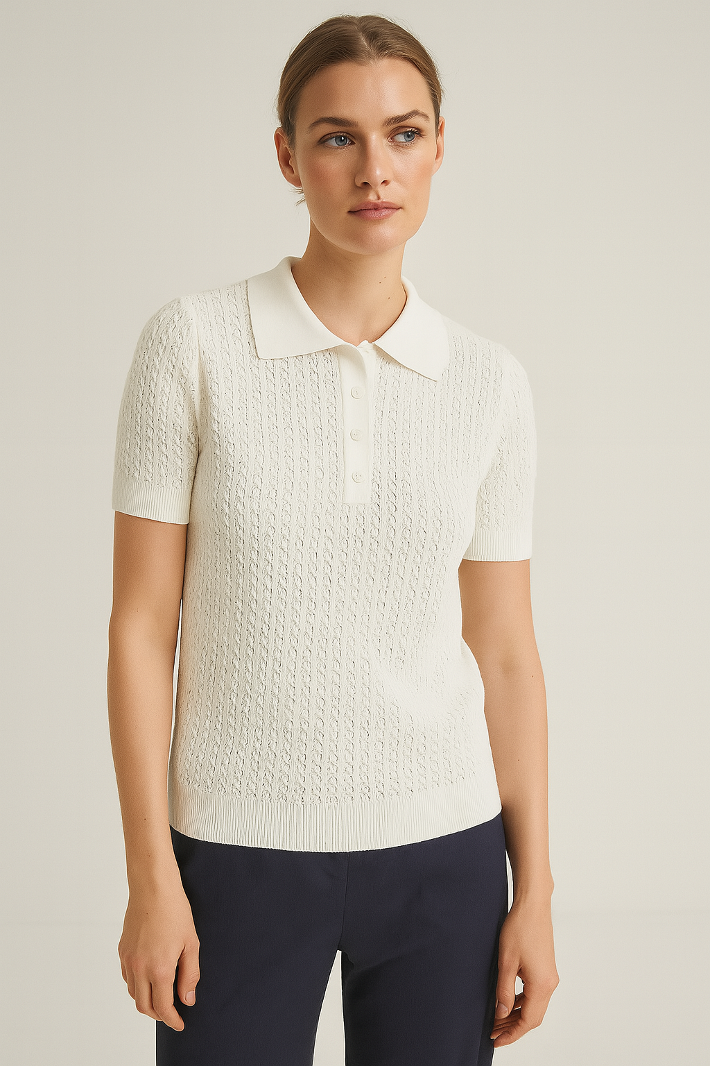 Elara - Knit Lapel Top