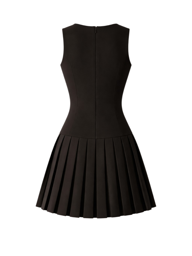 Fable – Pleated Button-Front Mini Dress