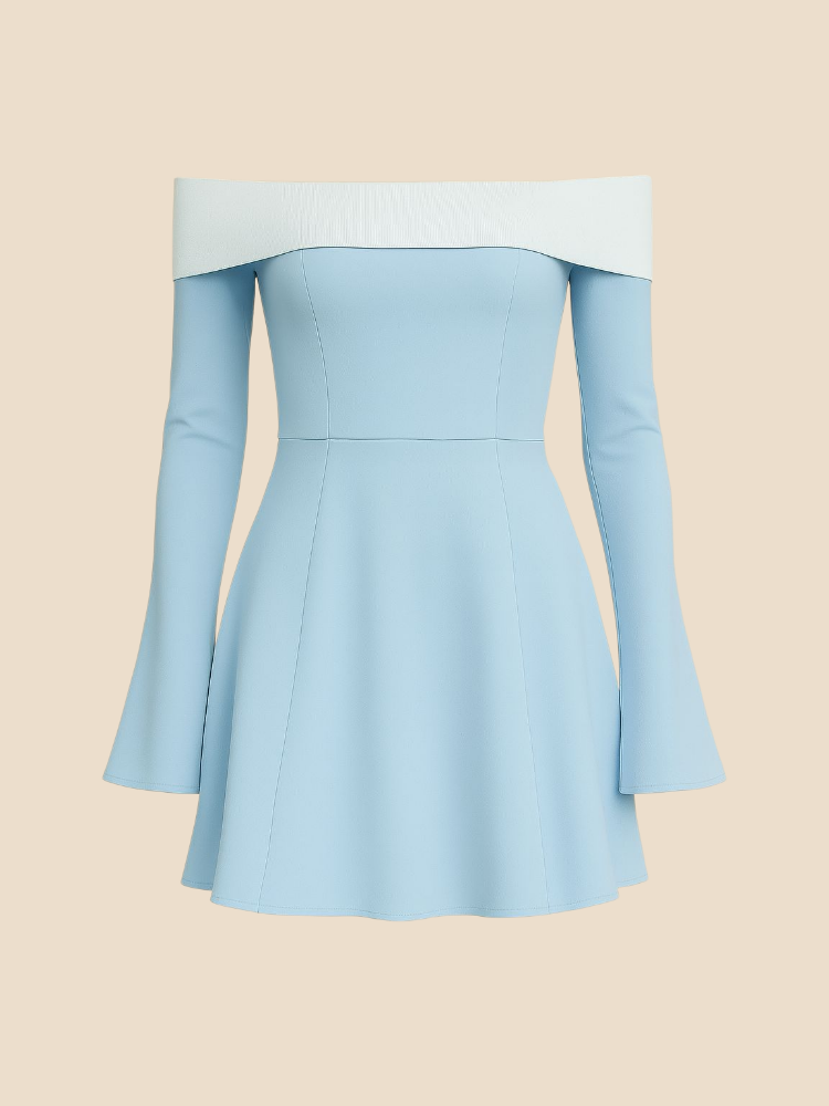 Fina - Off-Shoulder Long Sleeve Dress