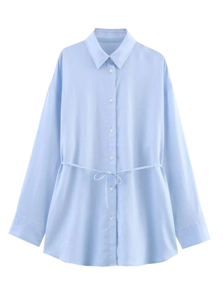 Sieno – Tie-Waist Cotton Shirt