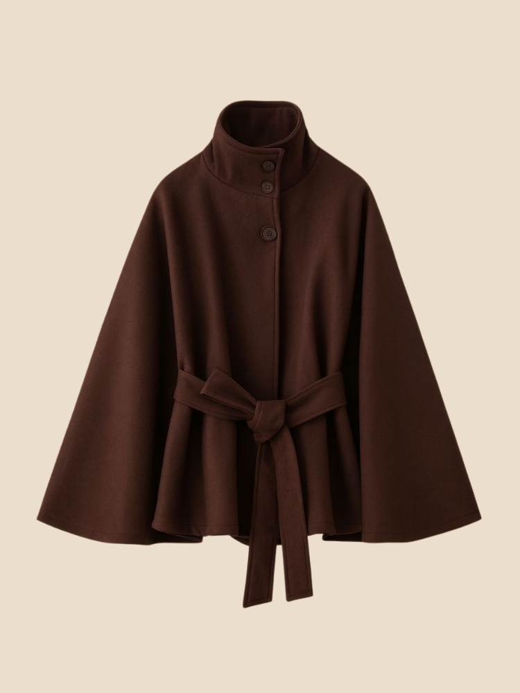 Celia - High-Collar Belted Coat