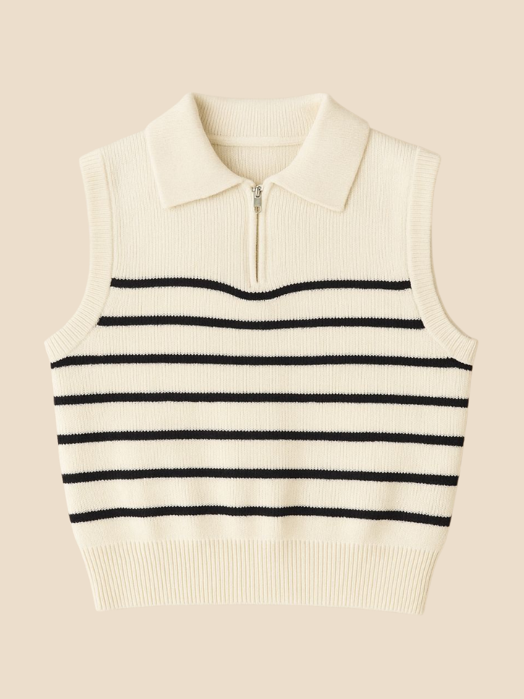 Ari - Striped Knit Vest