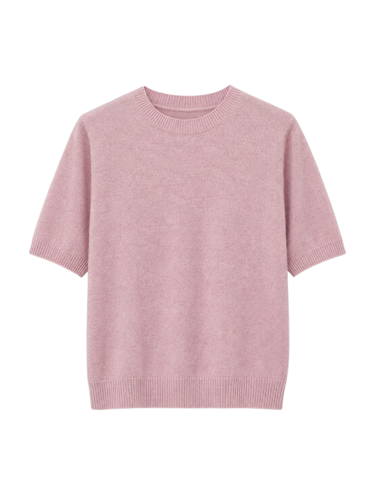 Verde – Fine Knit Short Sleeve Sweater