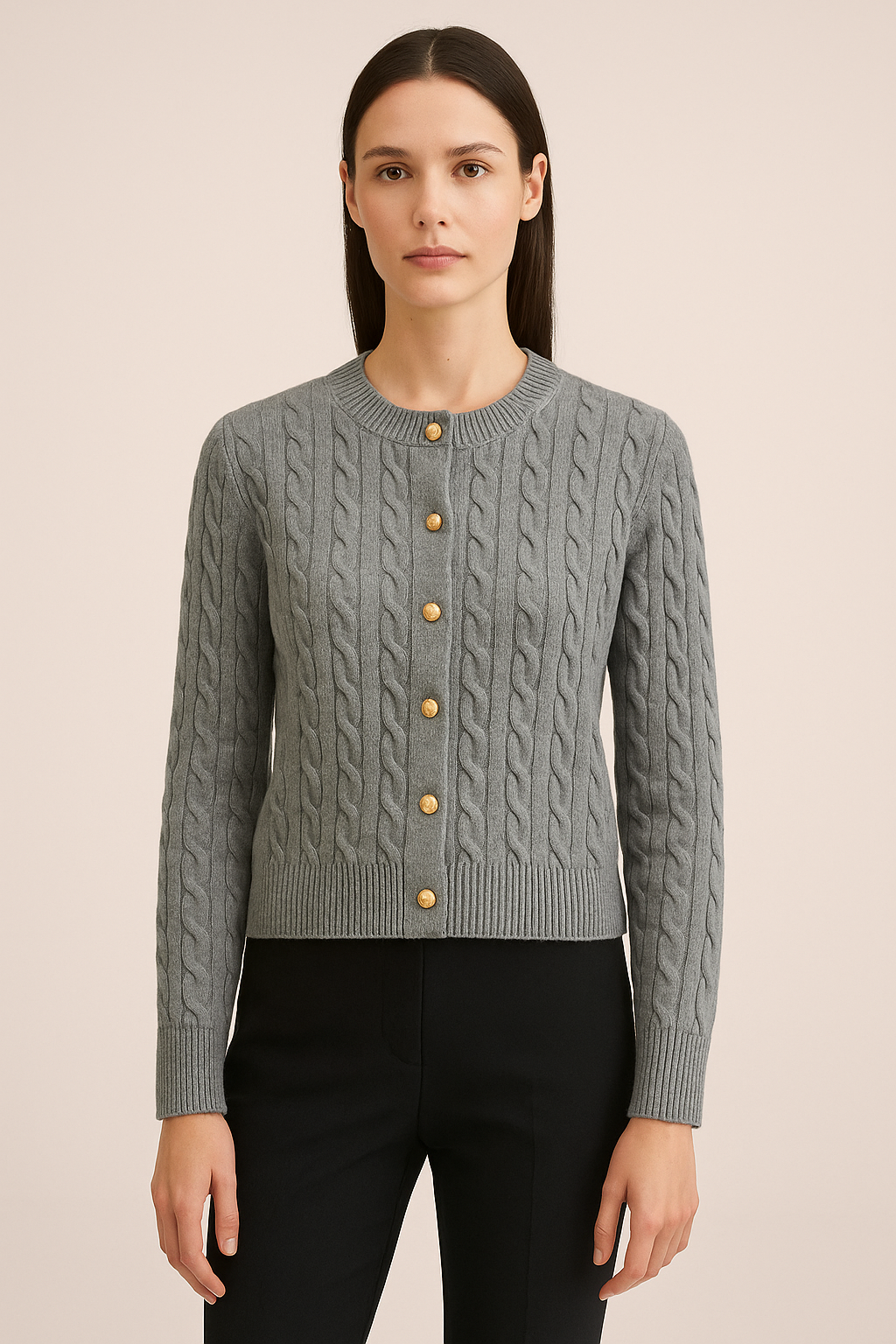 Elva - Cable-Knit Cardigan