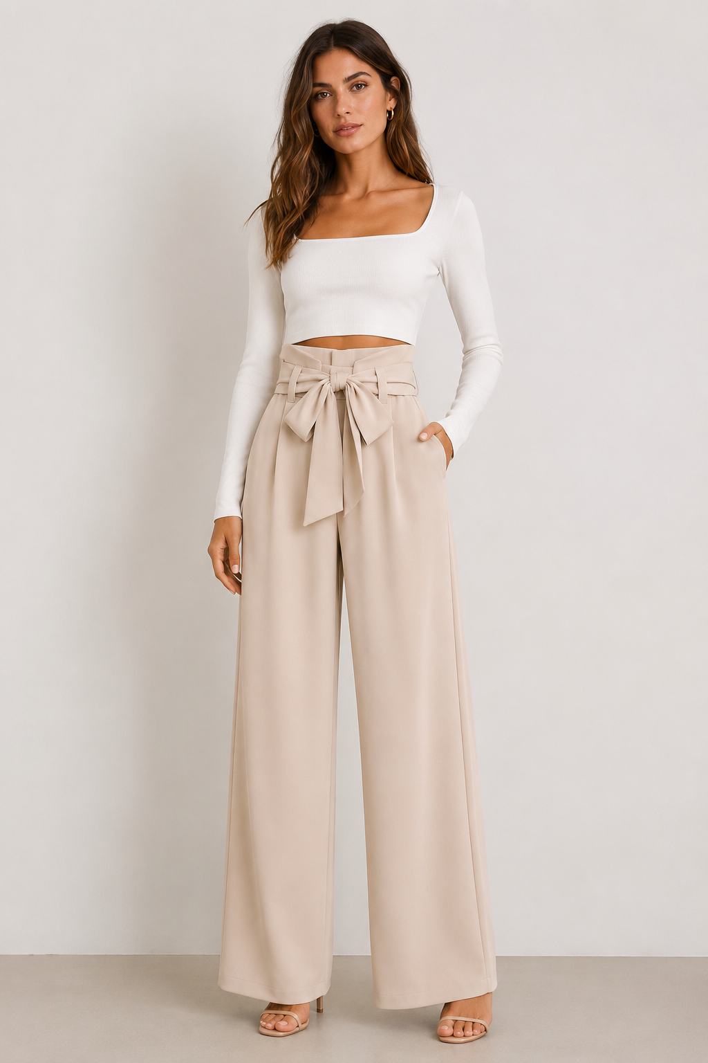 Estelle – Tie-Waist Wide-Leg Trousers