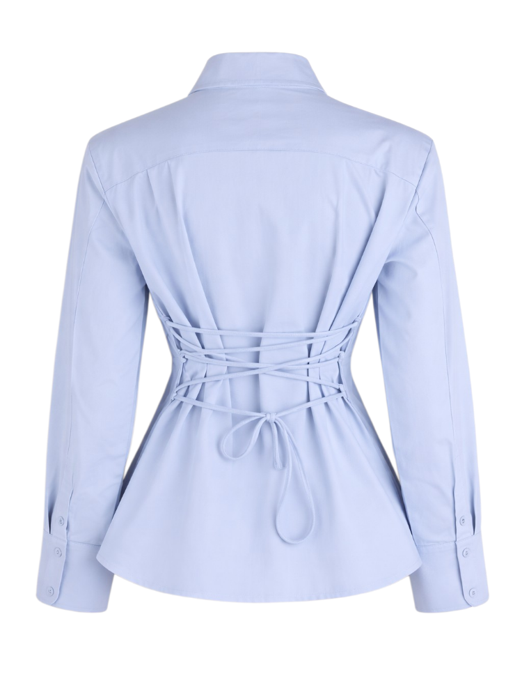 Selva – Tie-Neck Cotton Blouse