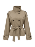 Lume – Belted Cropped Trench Jacket