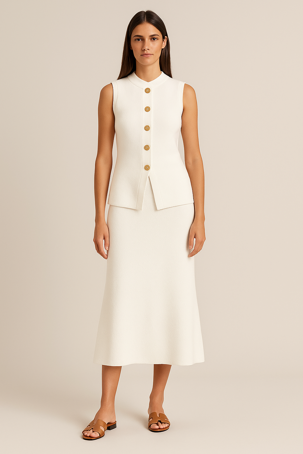 Eline – Knit Vest Skirt Set
