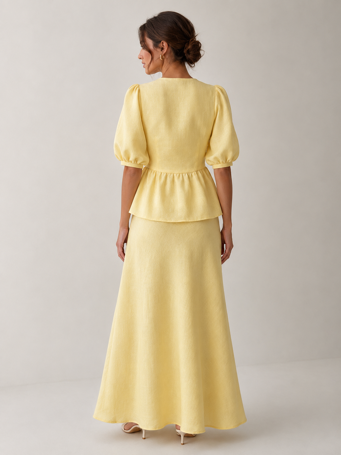 Elena – Cotton Tie-Front Skirt Set