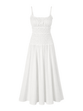 Calma – Ruched Cotton Maxi Dress