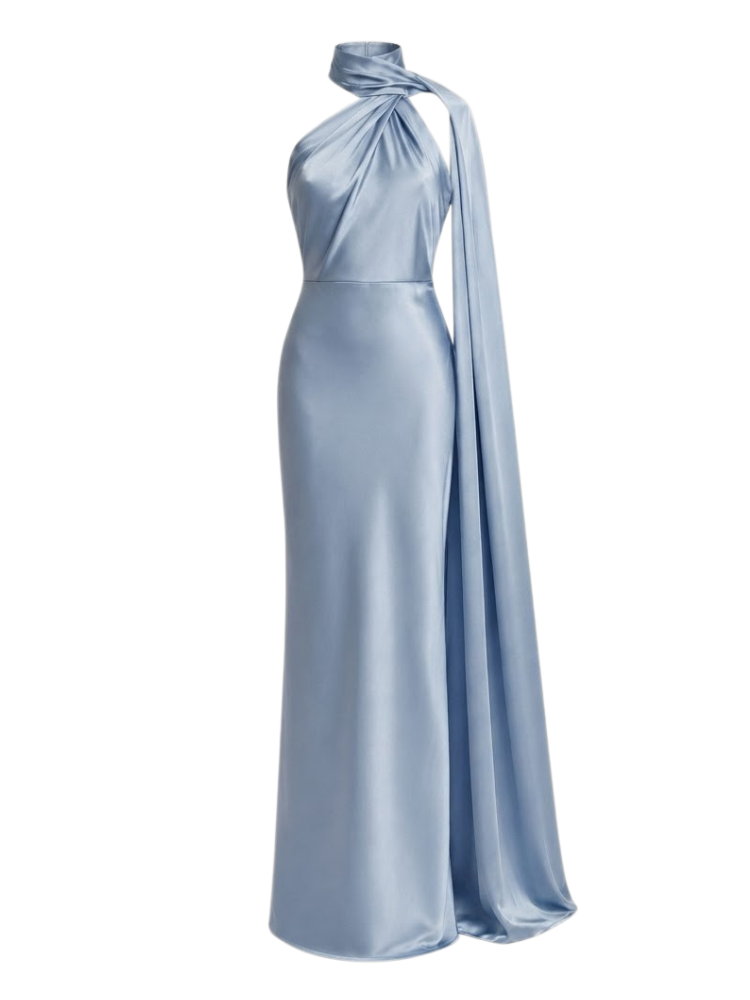 Seraphina – Satin Halter Maxi Dress