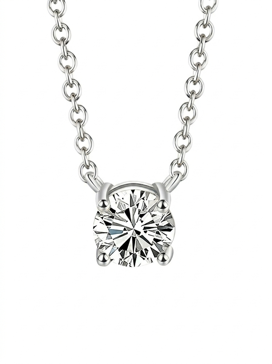 Aurelle – Solitaire Zircon Necklace