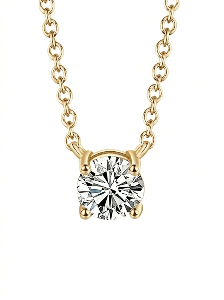 Aurelle – Solitaire Zircon Necklace