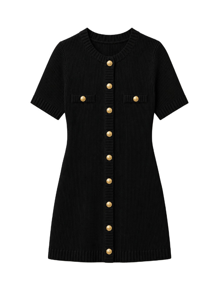 Vera – Ribbed Knit Mini Dress