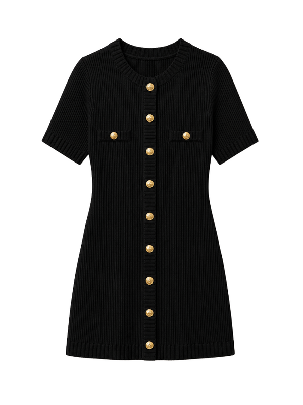 Vera – Ribbed Knit Mini Dress