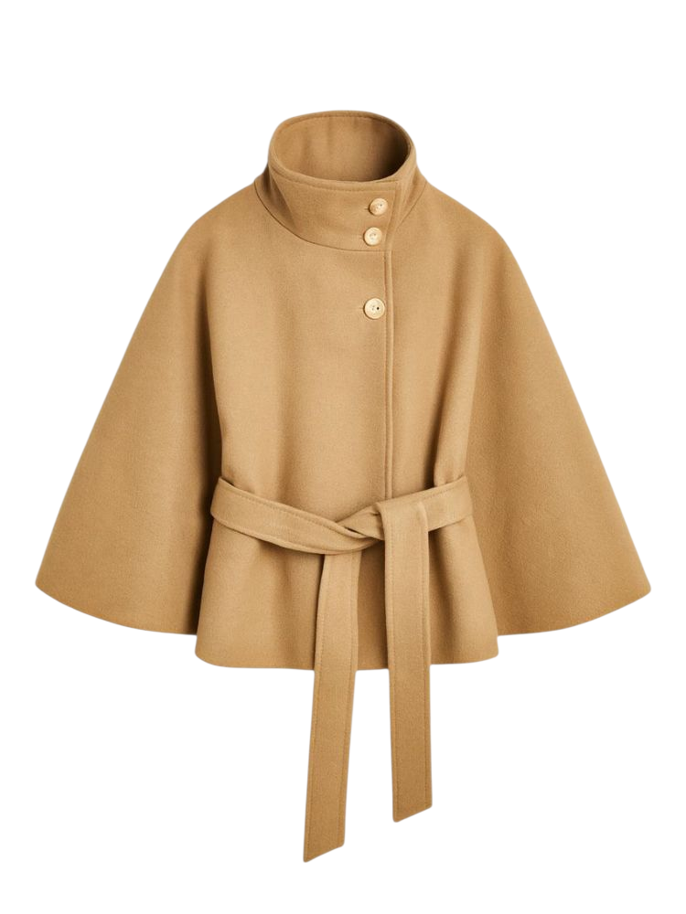 Celia - High-Collar Belted Coat