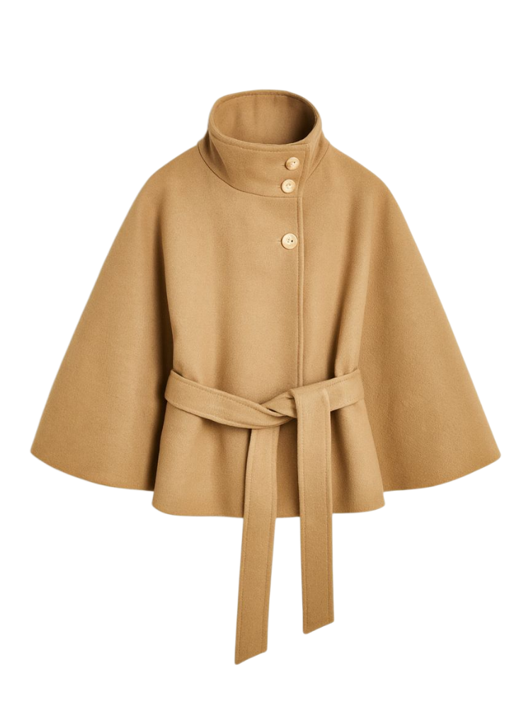 Celia - High-Collar Belted Coat