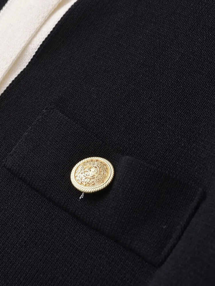 Camelia – Contrast Knit Cardigan