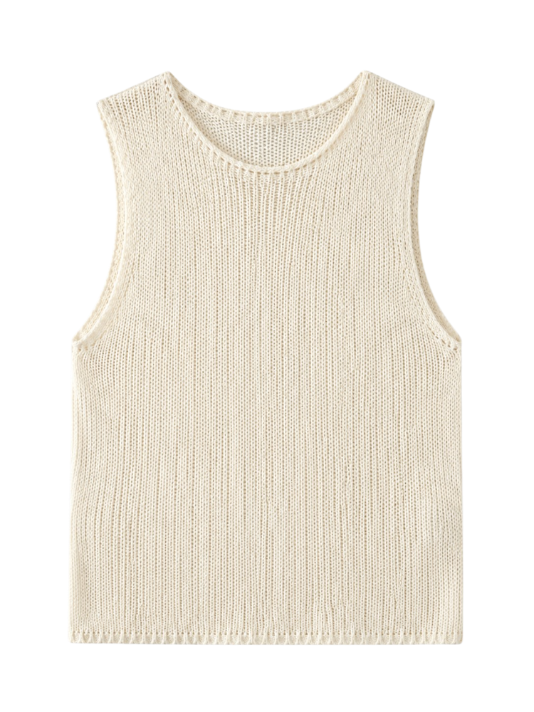 Mila – Sleeveless Knit Vest Top