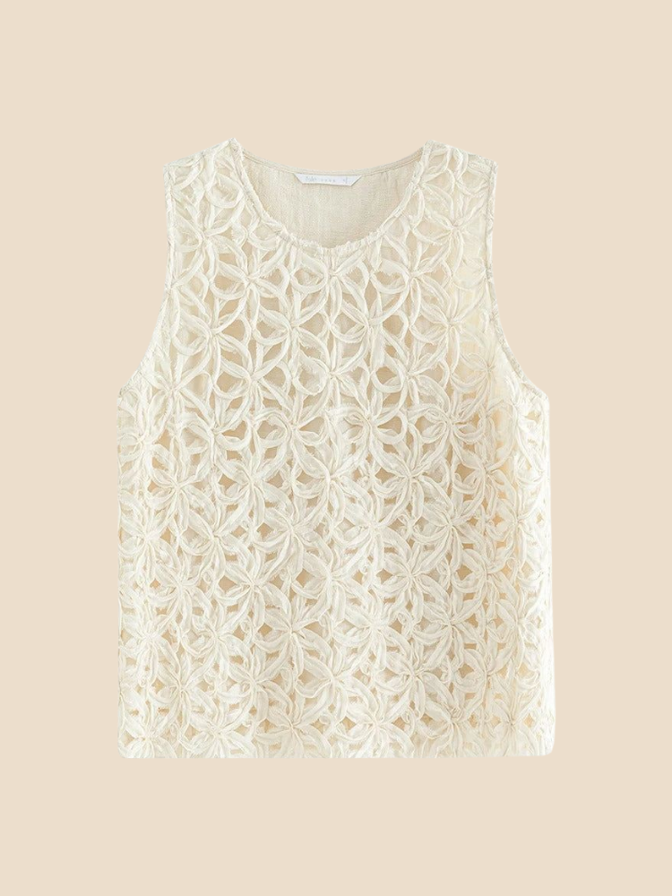 Fleur - Embroidered Sleeveless Top