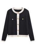 Camelia – Contrast Knit Cardigan