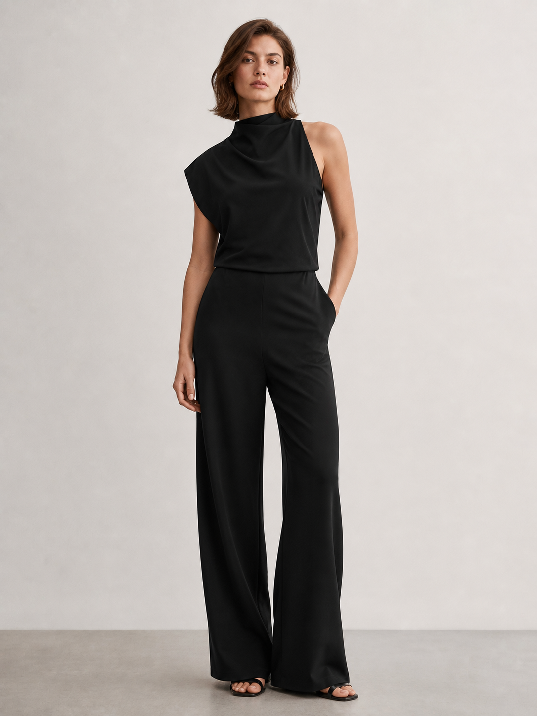 Elose – Elegant One-Shoulder Jumpsuit