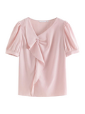 Clemence – French Ruffled Chiffon Blouse