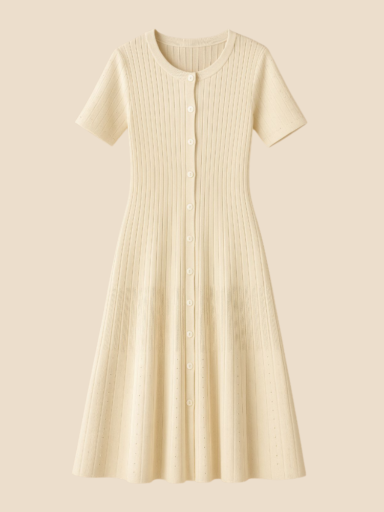 Selene – Knit Button Dress