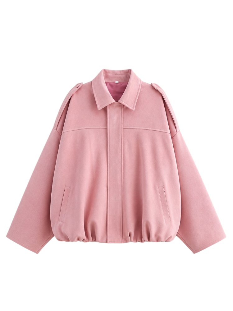 Kaia – Suede Bomber Jacket