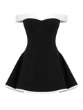 Lirien – Off-Shoulder Pleated Mini Dress