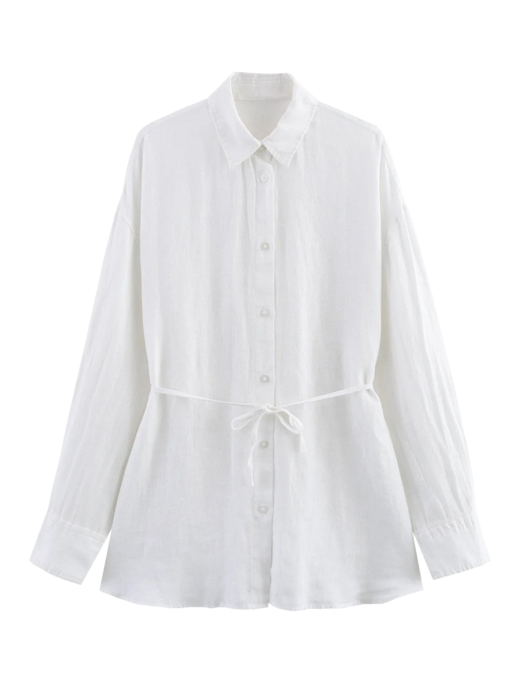 Sieno – Tie-Waist Cotton Shirt