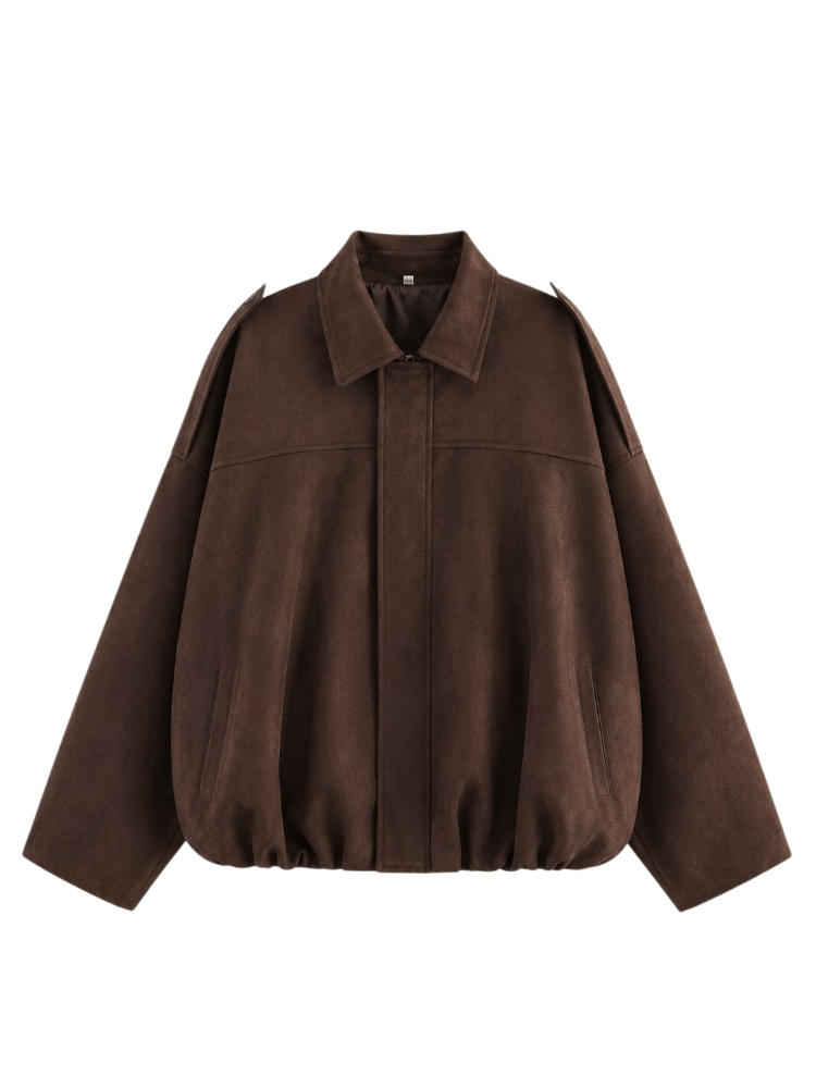 Kaia – Suede Bomber Jacket