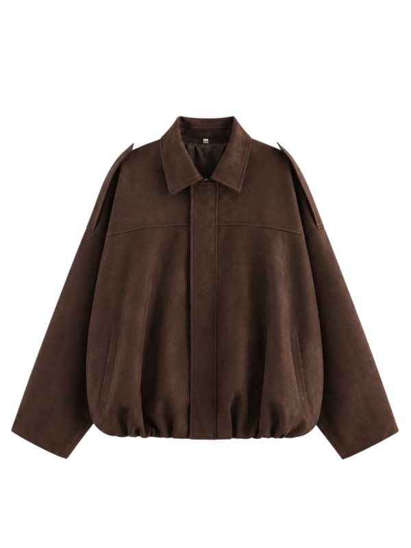Kaia – Suede Bomber Jacket